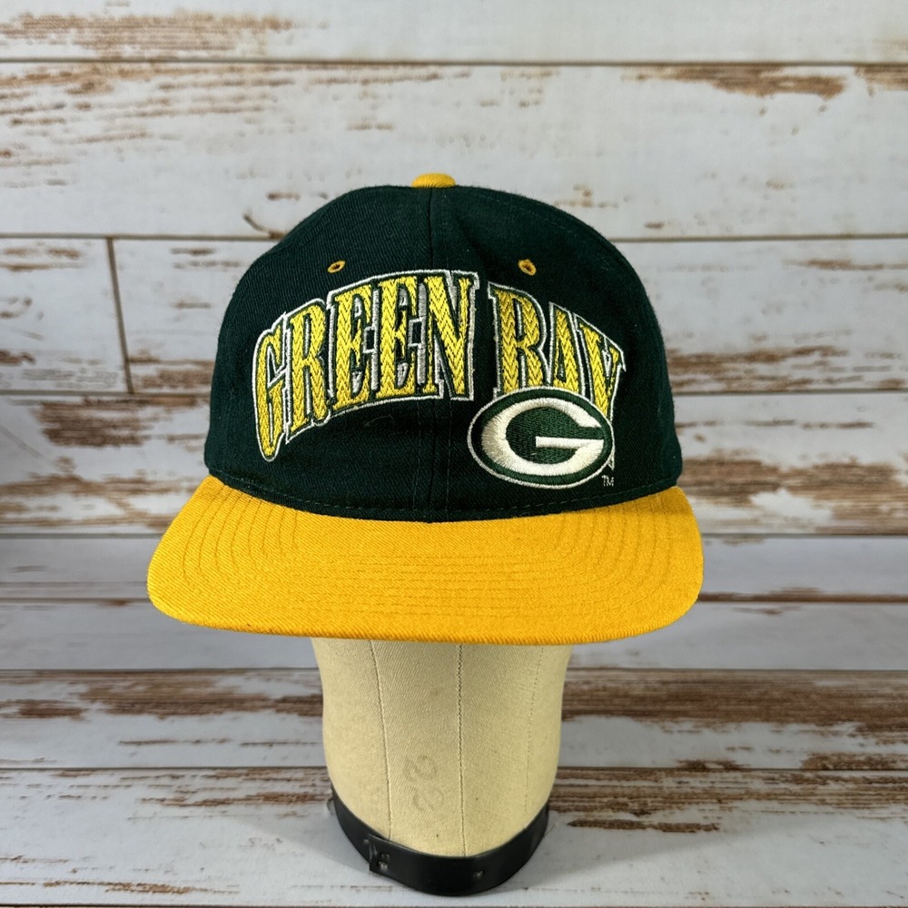 Vintage Green Bay Packers Starter Pro Line Wool Snapback Cap Green Yellow